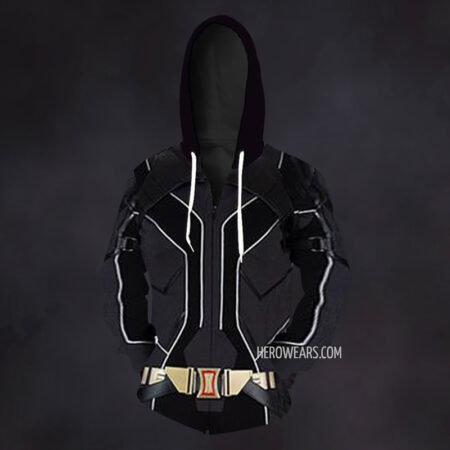 Black Widow Zip Up Hoodie