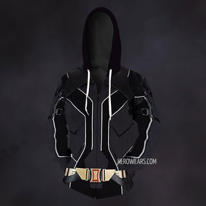 Black Widow Zip Up Hoodie