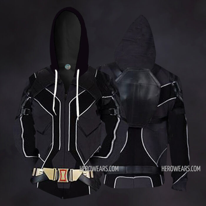 Black Widow Zip Up Hoodie