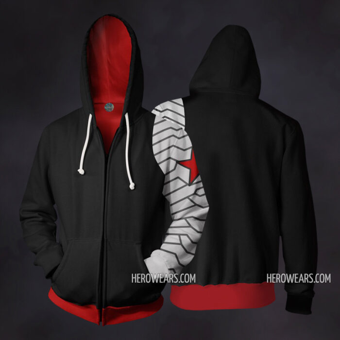 Winter Soldier Zip Up Hoodie