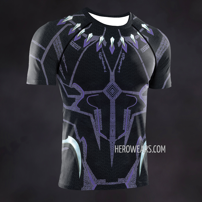 Black Panther Kinetic Compression Shirt Rash Guard