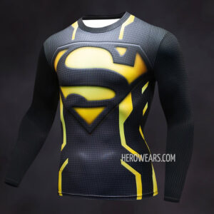 Superman Yellow Compression Shirt Rash Guard