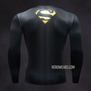 Superman Yellow Compression Shirt Rash Guard