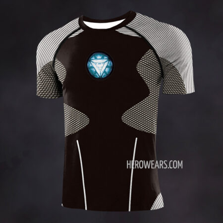 Tony Stark Iron Man Compression Shirt Rash Guard