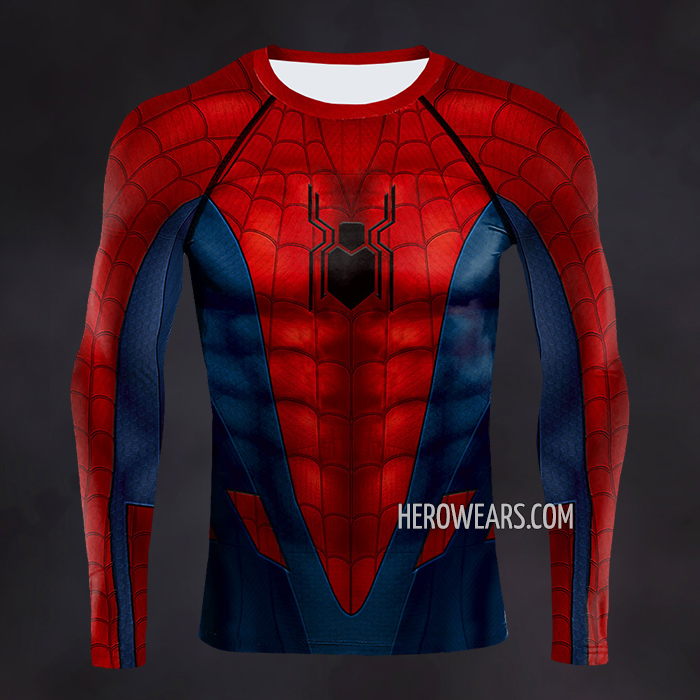 Spider Man Homecoming Suit Compression Shirt Rash Guard