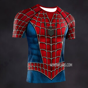 Spider Man Webbed Suit Compression Shirt Rash Guard