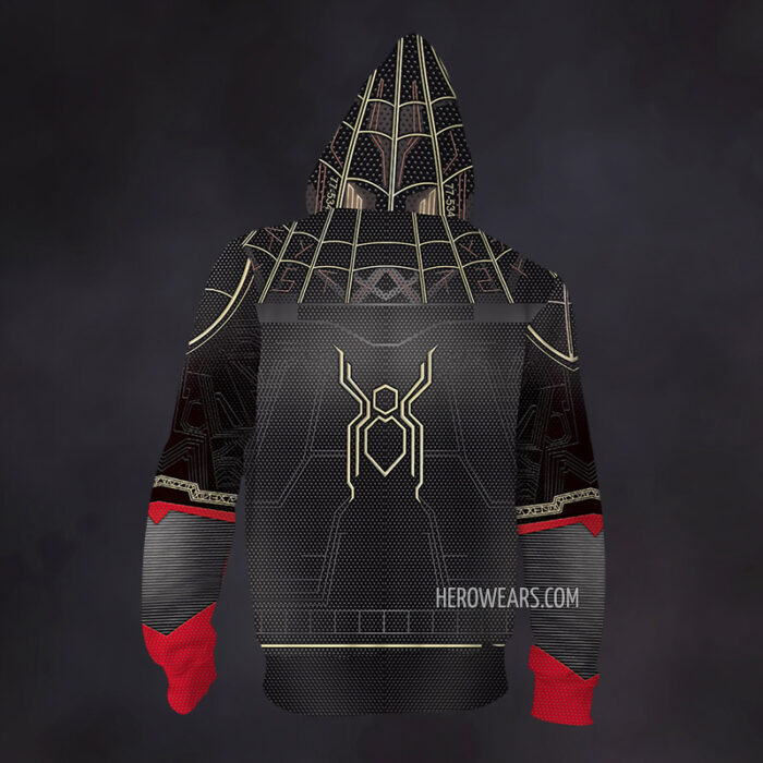Spiderman Black & Gold Zip Up Hoodie