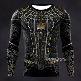Spiderman Gold Compression Shirt Rash Guard