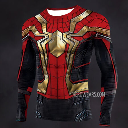 Spiderman No Way Home Long Sleeve Compression Shirt Rash Guard