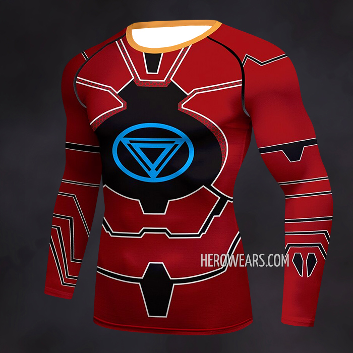 Iron Man Arc Reactor Compression Shirt Rash Guard