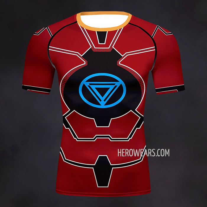 STARK ARC REACTOR Sports Shirt Short Sleeve Rash Guard