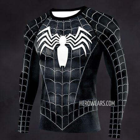 Venom Black Suit Compression Shirt Rash Guard