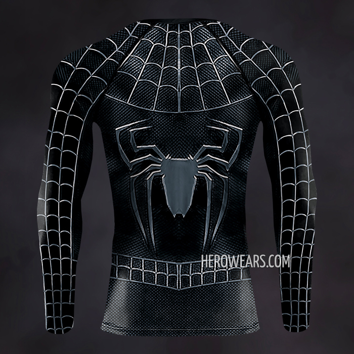 Venom Black Suit Compression Shirt Rash Guard