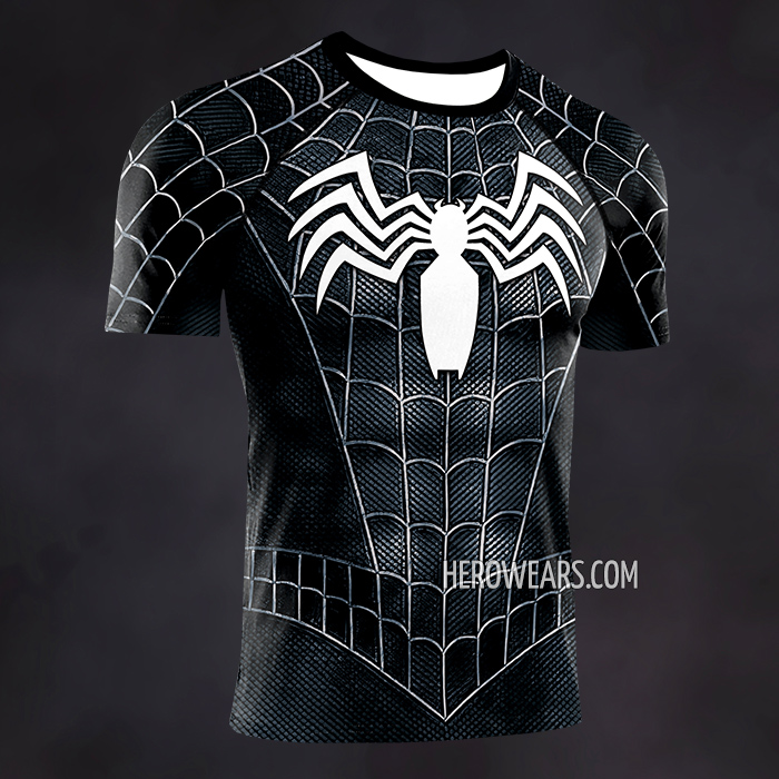 Venom Black Suit Compression Shirt Rash Guard