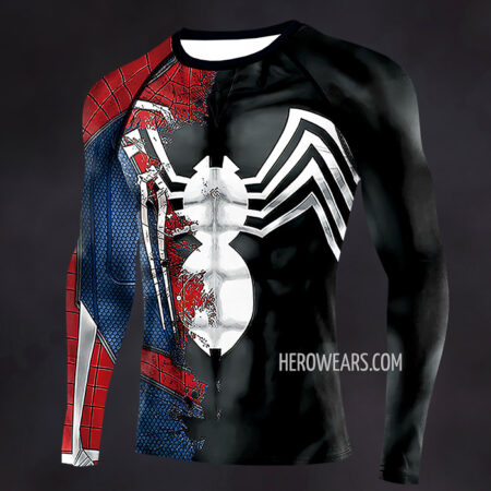 Spider Man Turned Compression Shirt Rash Guard