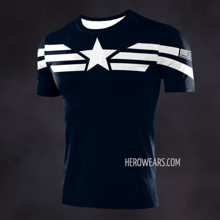 Captain America Compression Shirt Rash Guard