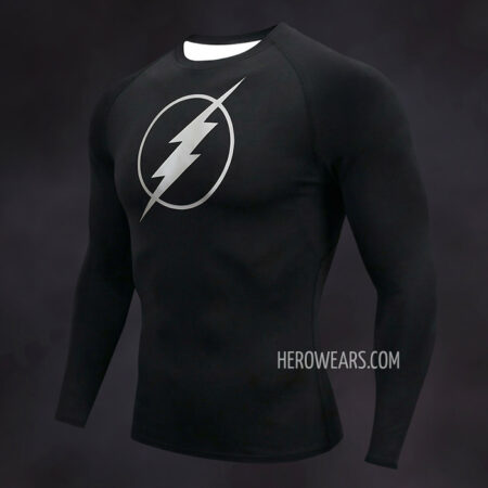 The Flash Black Rash Guard Compression Shirt