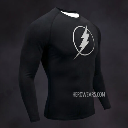 The Flash Black Rash Guard Compression Shirt