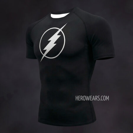 The Flash Black Rash Guard Compression Shirt