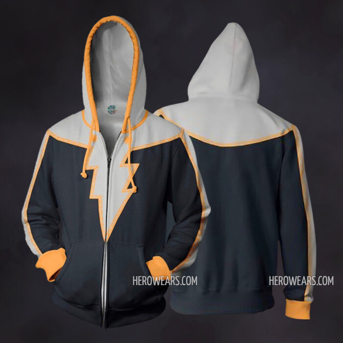 Black Adam Zip Up Hoodie