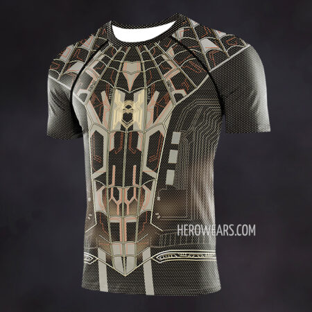 Spiderman Gold Compression Shirt Rash Guard