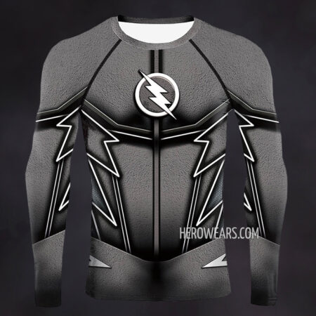 Zoom Black Flash Rash Guard Compression Shirt