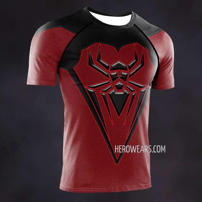Spiderman Scarlet Rash Guard Compression Shirt