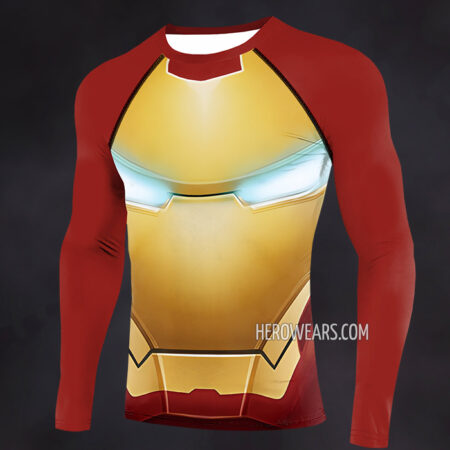 Iron Man Compression Shirt Rash Guard