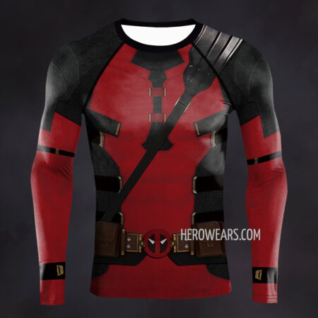 Deadpool Rash Guard Compression Shirt