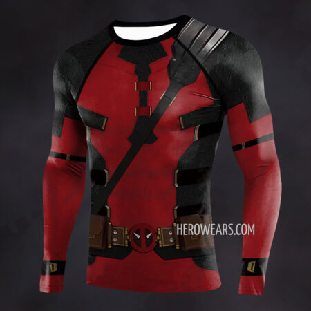 Deadpool Rash Guard Compression Shirt