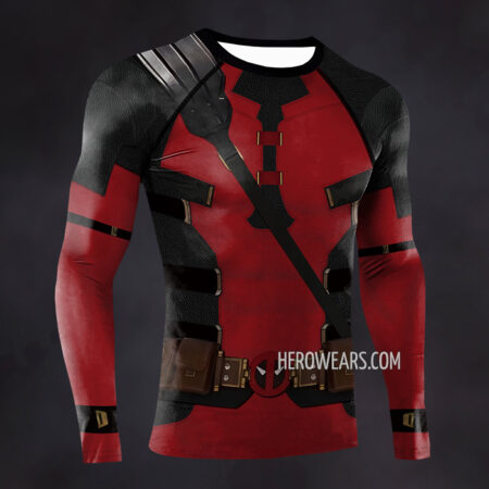 Deadpool Rash Guard Compression Shirt