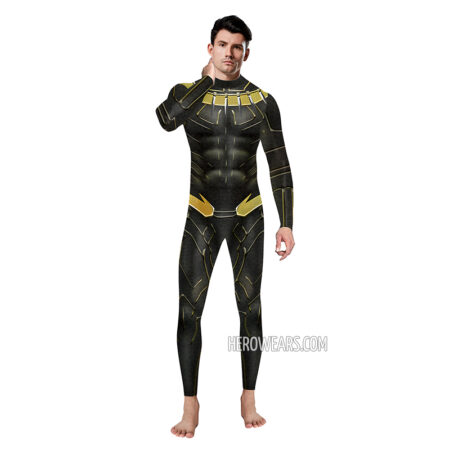 Black Panther Golden Jaguar Costume Body Suit