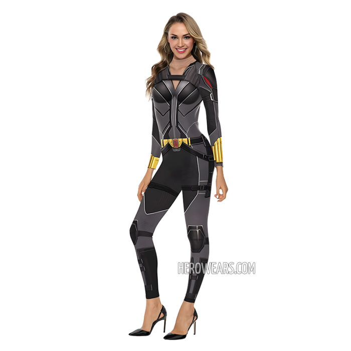 Women's Black Widow Costume Body Suit