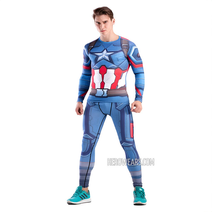 Captain America Costume Body Suit