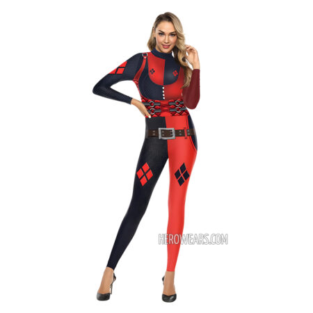 Women's Harley Quinn Costume Body Suit