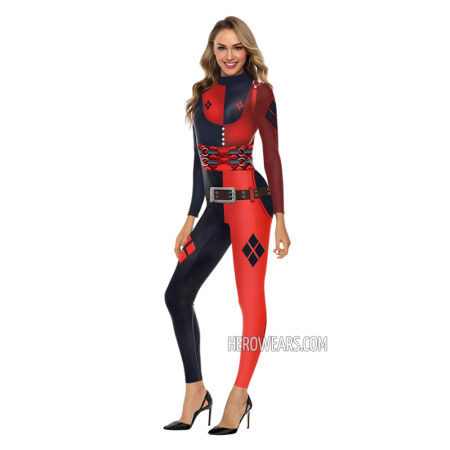 Women's Harley Quinn Costume Body Suit