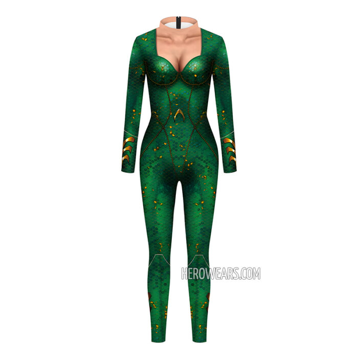 Women's Aquawoman Costume Body Suit