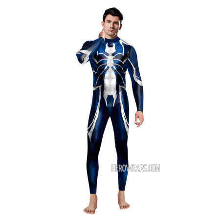 Spiderman Symbiote Blue Costume Body Suit