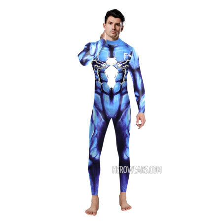 Spiderman Symbiote Blue Costume Body Suit