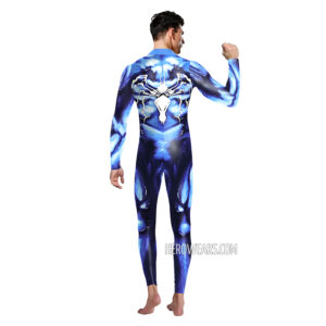Spiderman Symbiote Blue Costume Body Suit