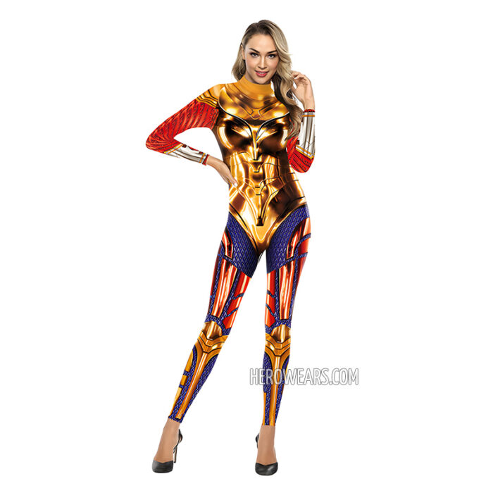 Wonder Woman Gold Body Suit Costume