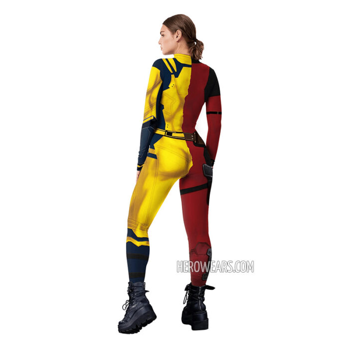 Women's Deadpool Wolverine Costume Body Suit