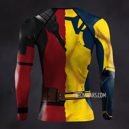 Wolverine Deadpool Compression Shirt Rash Guard