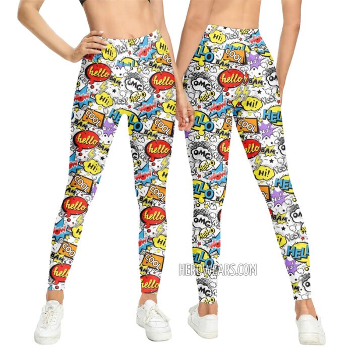 Women's Comic Pop Art Leggings