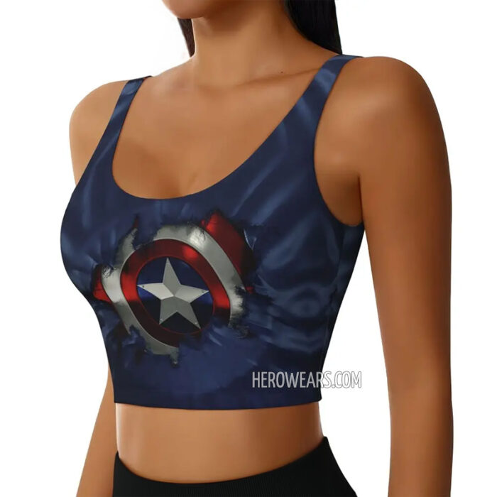 Women's Captain America Sports Bra