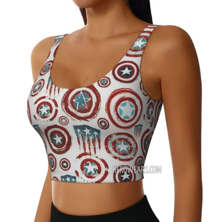 Women's Captain America Sports Bra