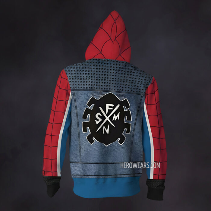 Spiderman Punk Zip Up Hoodie