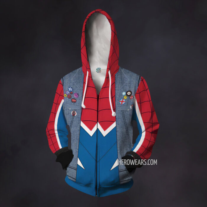 Spiderman Punk Zip Up Hoodie