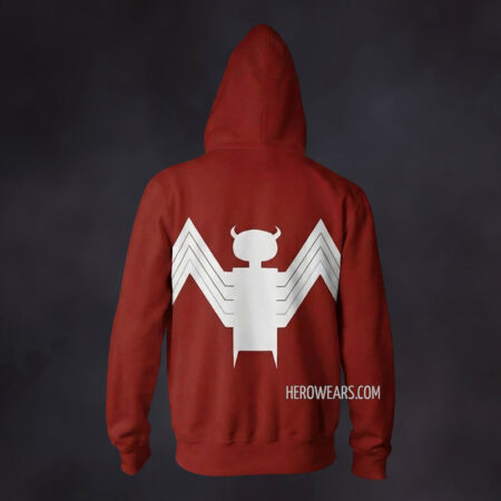 Venom Red Zip Up Hoodie
