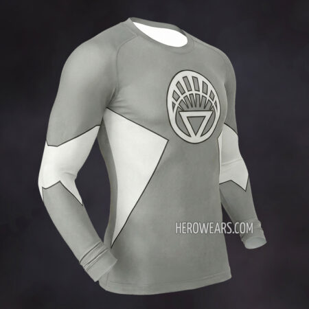 White Lantern Corps Rash Guard Compression Shirt